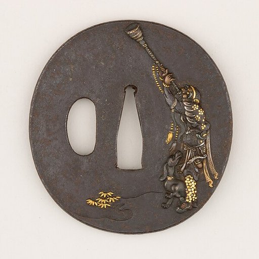 Sword guard (<i>Tsuba</i>) Depicting a Tartar (韃靼人図鐔)