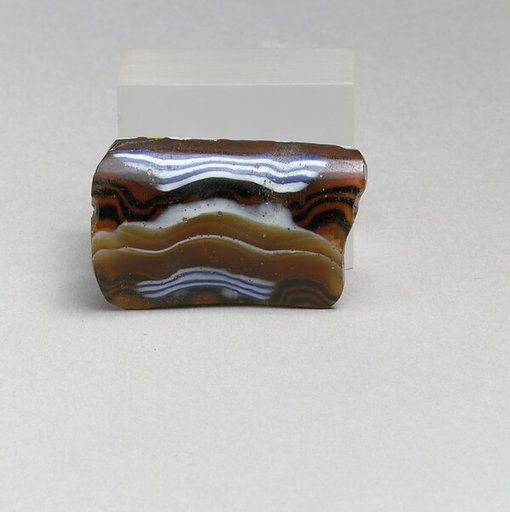 Glass mosaic ribbed bowl fragment