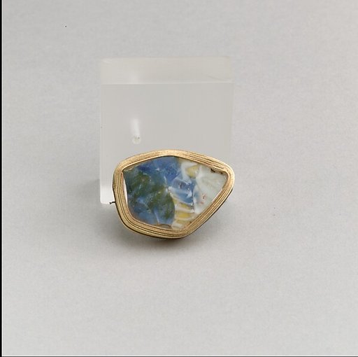 Glass mosaic fragment