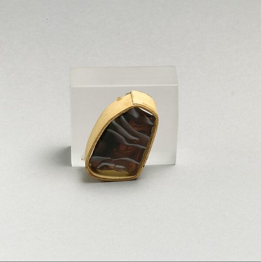 Glass mosaic ribbed bowl fragment