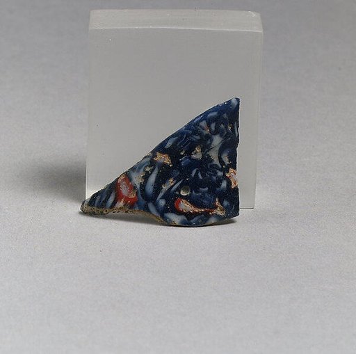 Glass mosaic carinated bowl fragment