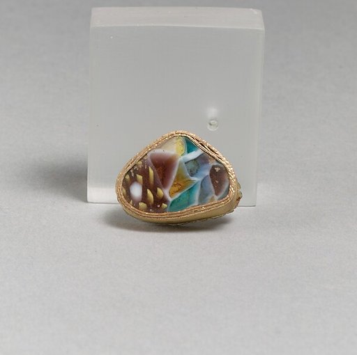 Glass mosaic fragment