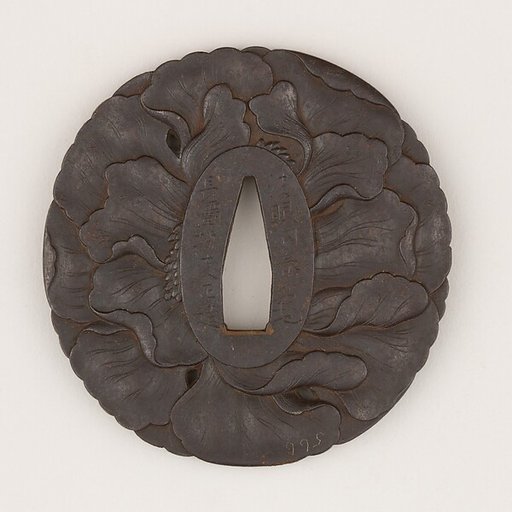 Sword guard (<i>Tsuba</i>) With Peony Motif (牡丹図鐔)