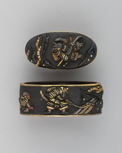 Sword-Hilt Collar and Pommel (Fuchigashira)