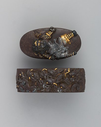 Sword-Hilt Collar and Pommel (Fuchigashira)
