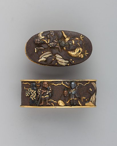 Sword-Hilt Collar and Pommel (Fuchigashira)