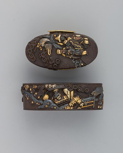 Sword-Hilt Collar and Pommel (Fuchigashira)