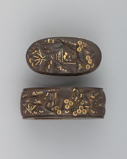 Sword-Hilt Collar and Pommel (Fuchigashira)