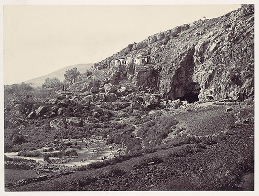 Principal Source of the Jordan, Flowing From a Cave Near Banias, Near the Site of the Northern City of Dan, the Frontier Town of Israel