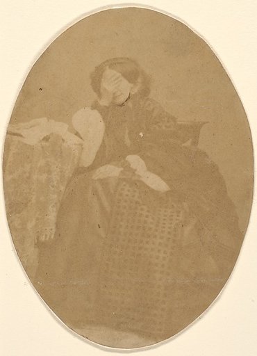 [La Comtesse at Table with Hand to Face]