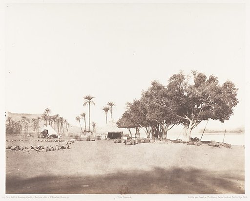 Korósko, Sycomores et Campement d'une Caravane pour le Sennâr