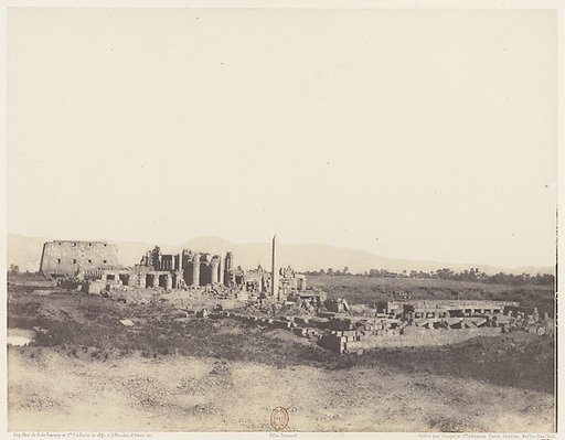 Karnak (Thèbes), Vue Générale des Ruines Prise du Sud-Est, en T
