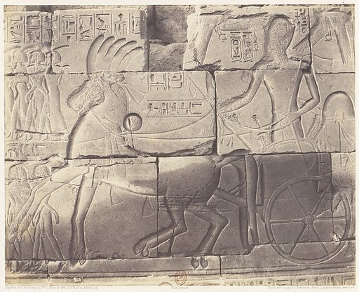 Karnak (Thèbes), Enciente du Palais - Détailes de Sculptures au Point N
