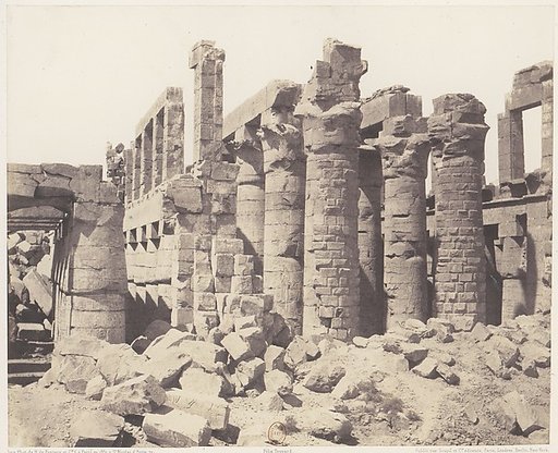 Karnak (Thèbes), Palais - Salle Hypostyle - Vue Générale Prise du Point Q