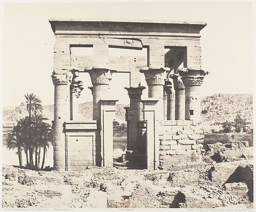 Ile de Fîleh (Philæ), Édifice de l'Est - Façade Occidentale - Vue du Point E