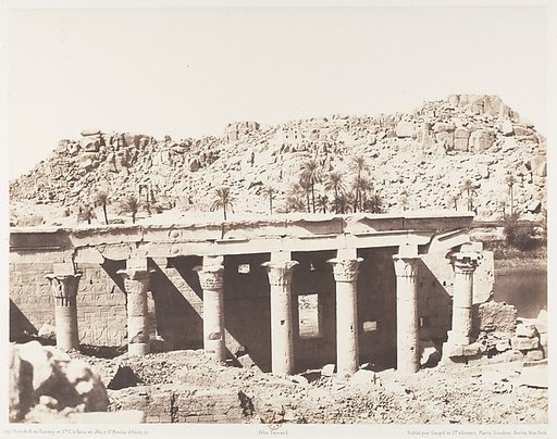 Ile de Fîleh (Philæ), Colonnade Occidentale - Ruines Vues du Point L