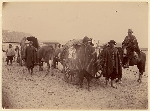 [Group of Indians with Cart and Oxen]