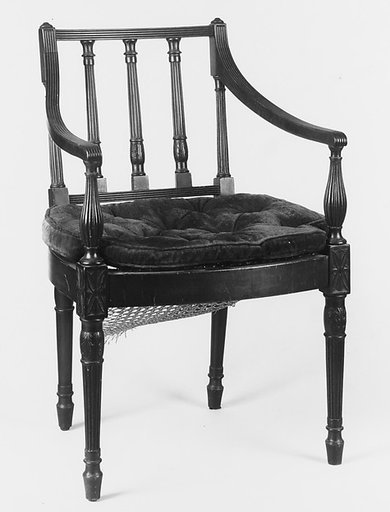 Square-back armchair