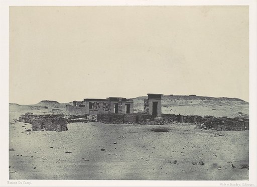 Nubie. Temple et Village de Débôd. Parembole de l'itinéraire d'Antonin
