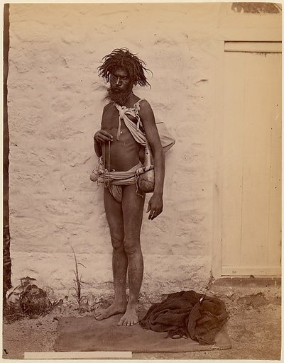 [Man in Loincloth with Strands of Beads]
