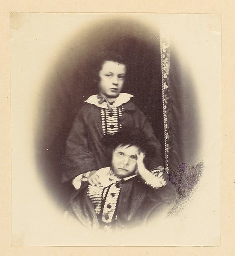[Vignetted portrait of two children]