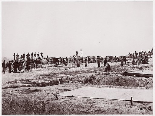 Outer Confederate Line at Petersburg. Captured by 18th Corps, June 15, 1864