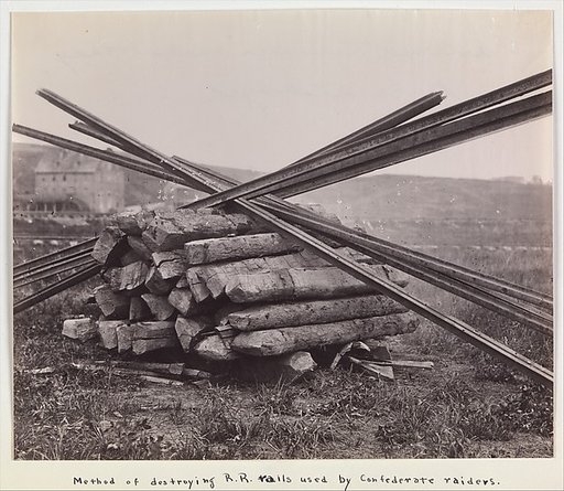 Confederate Method of Destroying Rail Roads at McCloud Mill, Virginia