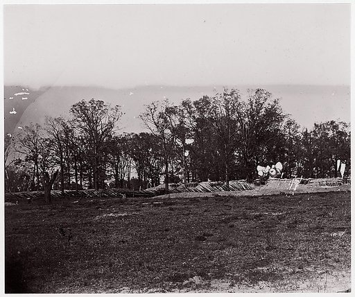 [Earthwork Fortifications at Edge of Forest]