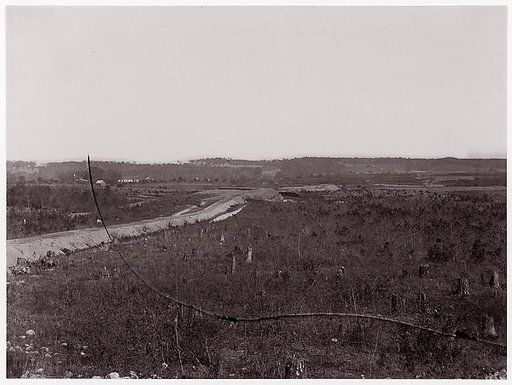 [Landscape with Distant View of Earthwork Fortifications]