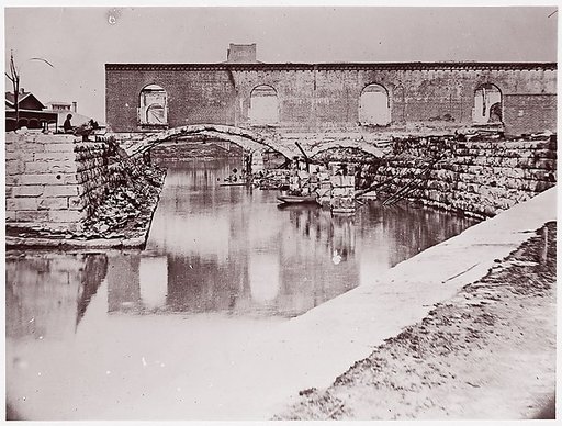 [Canal and Ruins of Richmond and Danville Railroad Depot, Richmond, Virginia]