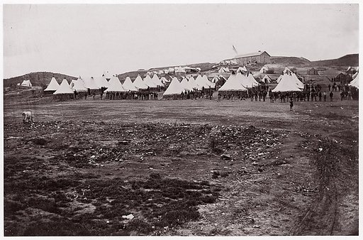 Camp of 34th Massachusetts Infantry near Fort Lyon, Virginia