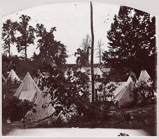 Camp of Construction Corps, U.S. Military Railroad, at City Point