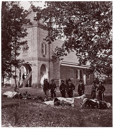 St. Peter's Church near White House, Where Washington was Married.  General E. V. Sumner and Staff