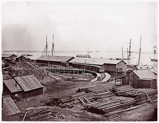 [Terminus of U.S. Military Rail Road, City Point, Virginia]