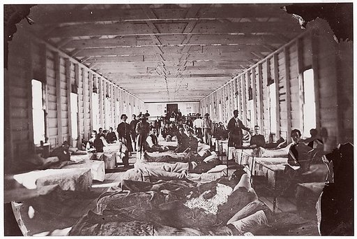Ward in Hospital. Convalescent Camp, Alexandria Virginia