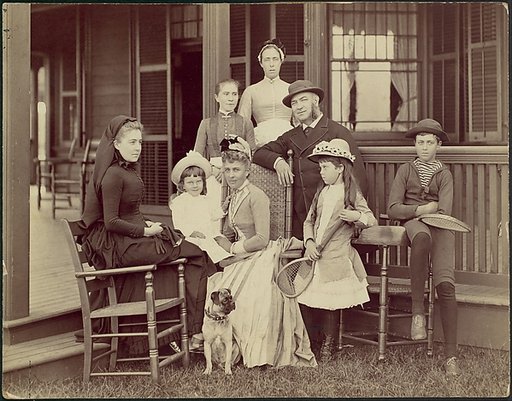 Elberon, New Jersey, Mrs. Watson B. Thompson, John Sloan Jr., Mrs. John Sloane, Mr. John Sloane, Evelyn Sloane, William Sloane, Mina Barber, Mary Butter
