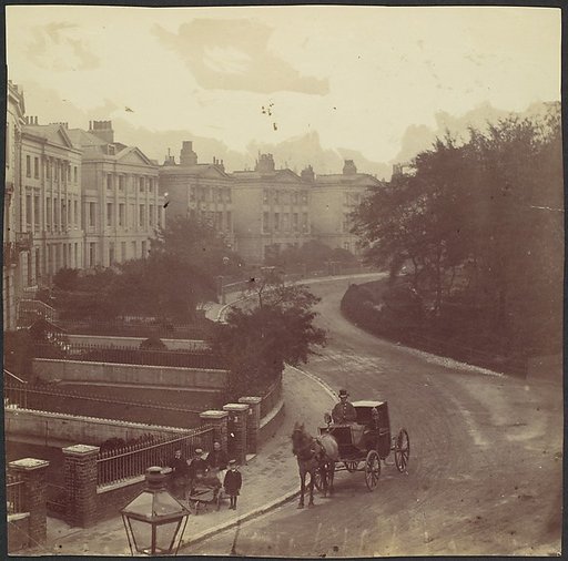 [Carriage on Street in Residential Neighborhood, London]