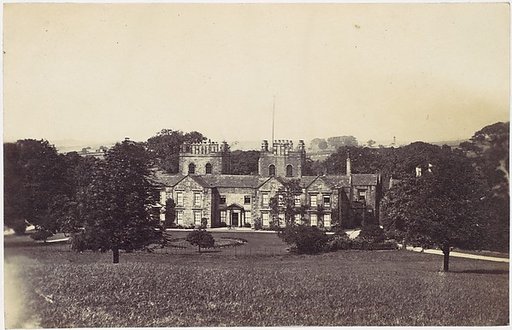 [Manor House with Two Towers Seen from Grounds]
