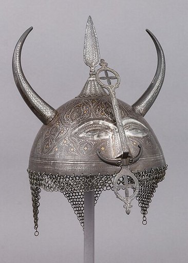 Helmet (Khula Khud) with Horns