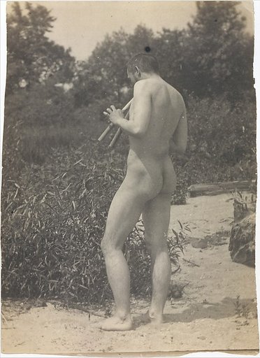 [Thomas Eakins, Nude, Playing Pipes]