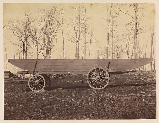 [Detachment of 50th N.Y. Volunteer Engineers, Pontoon Wagon and Saddle Boat]