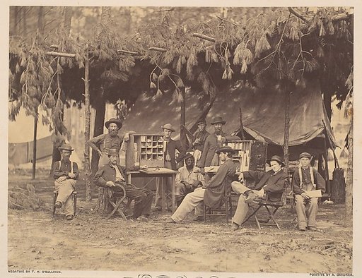 Chief Officer and Clerks of the Ambulance Department, 9th Army Corps, in Front of Petersburg, Virginia