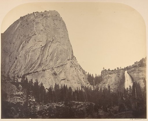 Mt. Broderick and Nevada Fall. Fall = 700 ft.