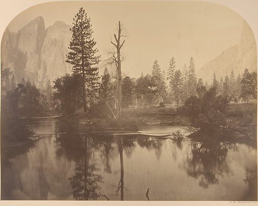 River View Down Valley, Cathedral Rock on Left