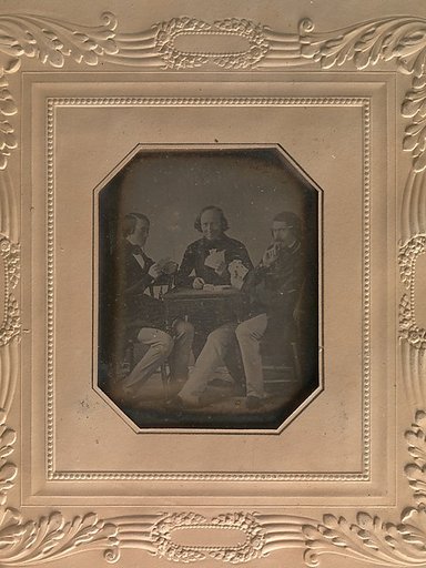 Three Men Playing Cards
