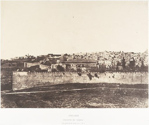 Jérusalem, Enceinte du Temple, Vue générale de la face Est, Pl. 1