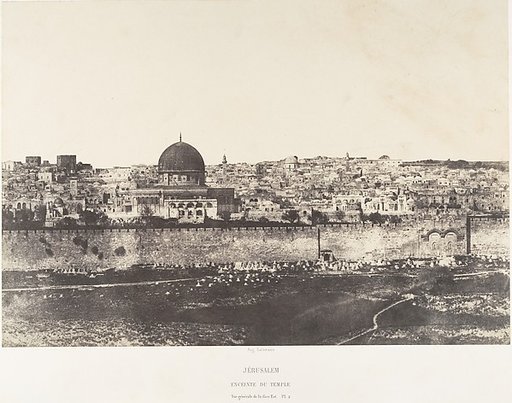 Jérusalem, Enceinte du Temple, Vue générale de la face Est, Pl. 2