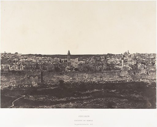 Jérusalem, Enceinte du Temple, Vue générale de la face Est, Pl. 3