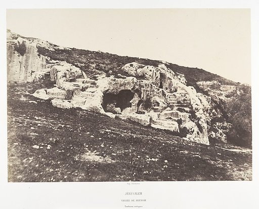 Jérusalem, Vallée de Hinnom, Tombeaux antiques