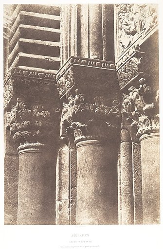 Jérusalem, Saint-Sépulcre, Détails des chapiteaux de la porte principale